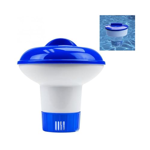 Dispensador Cloro Piscina,5 Pulgadas Dispensador de Cloro Flotante Tableta de Cloro en Gránulos Tabletas Flotador Dispensador de Bañera de Piscina para SPA Hot Tub Parques Acuáticos