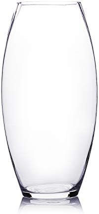 WGV Bullet Bouquet Glass Vase, Width 5.5", Height 14", (Multiple Sizes Choices) Clear Urn Planer Floral Container Storage Wedding Centerpiece, Event Home Decor 1 Piece (VFV0414)