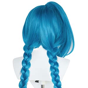 Blue Cosplay Wig Blue Braid Wig Long Anime Hair with Bangs for Women Synthetic for Halloween Cosplay Costume - Image 7