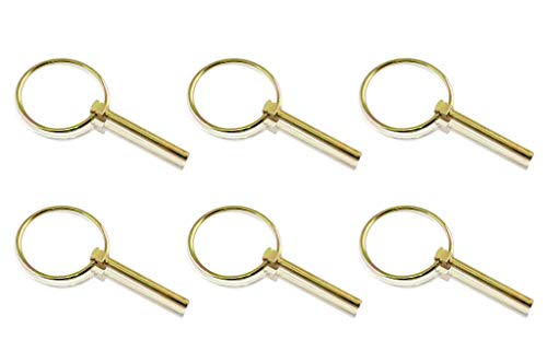 Lanzeuta 12Pcs Heavy Duty Linch Pin With Ring, 1/4" X 1-3/4" Linch Pins, Lynch Pin Assortment Kit For Tractor Trailers Trolley Trucks Mower #TOP4