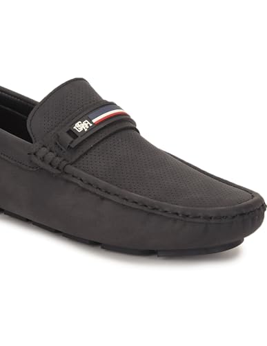 Image of U.S. POLO ASSN. Mens Black Barnes 2.0 Loafers - 6 UK