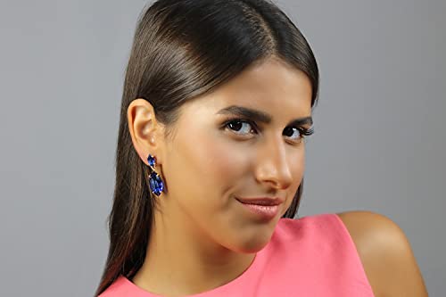 Boucles d'oreilles double saphir au design de haute joaillerie parisienne