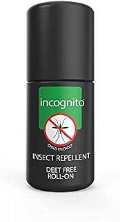 INCOGNITO Insect Repellent Roll on 50 ml - Maximum Strength, Vegan, DEET free formula - Mosquito Repellent and Effective On All Biting Insects - Travel Friendly - Bug Repellent Suitable for Humans, Transparent