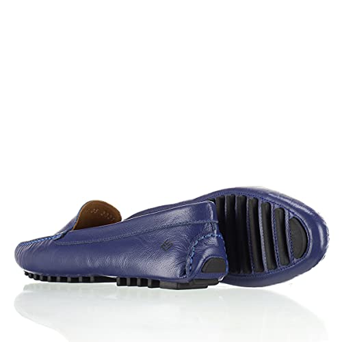 MOCASSIM DRIVE FEMININO SOFT COURO EXTERNO E INTERNO (FORRO) 15201 LECAS AZUL (38, 15201 AZUL)