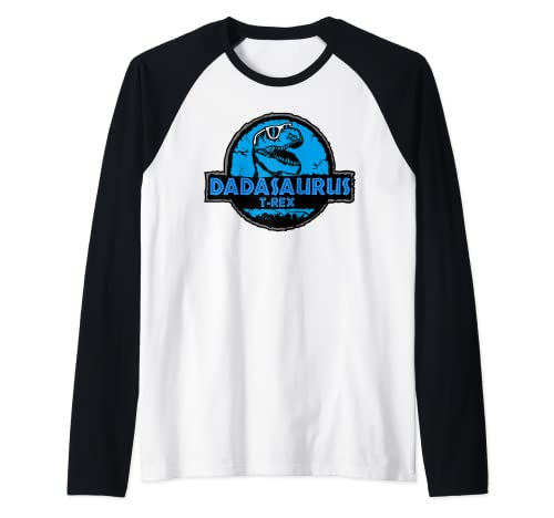 Dadasaurus Dinosaur Rex Father Day For Dad Funny Gifts Tees Camiseta Manga Raglan