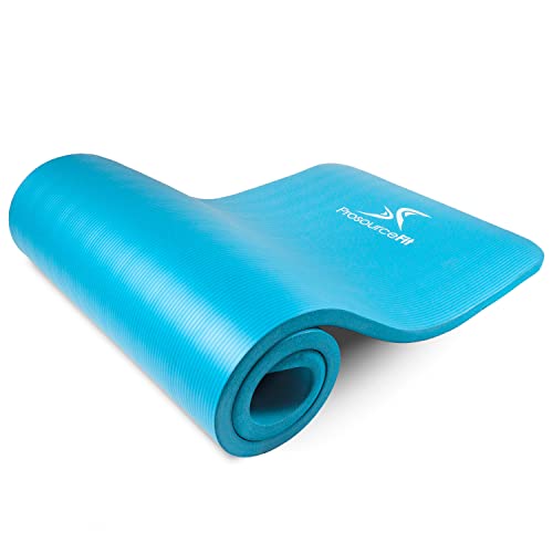 ProsourceFit Extra Thick Yoga Pilates Exercise Mat, Padded Workout Mat for Home, Non-Sip Yoga Mat for Men and Women, 71 in x 24 in