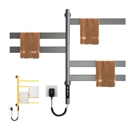 Sèche-serviettes électrique gris pour une salle de bain moderne - 2