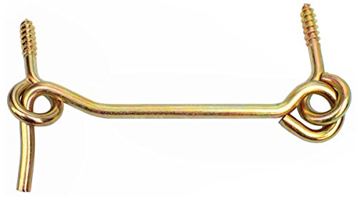 KeyMet GmbH Crochet tempête à visser pour fixation de portail 250 mm Ø 7 m Œillet + filetage à bois