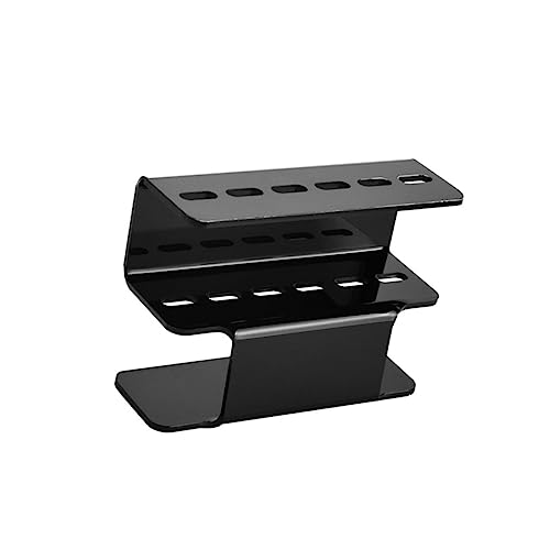 Healeved Soporte Acrílico Negro para Pinzas de Pestañas Postizas Organizador Compacto para Almacenamiento y Exhibición Profesional Maquillaje
