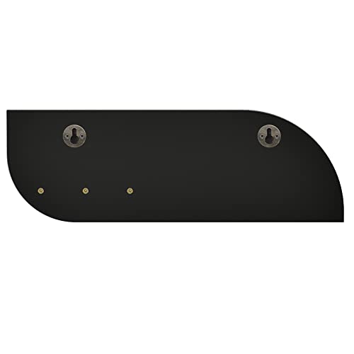 Karisky Key Holder for Wall, Decorative Key and Mail Organizer with 3 Metal Hooks and 2 Shelves, Wood Wall Mounted Key Rack for Entryway, Black by Karisky - Image 6