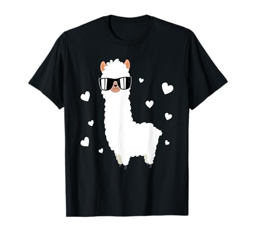 Lama Alpaga Hearts - Animal Lama Farmer Alpaga T-Shirt