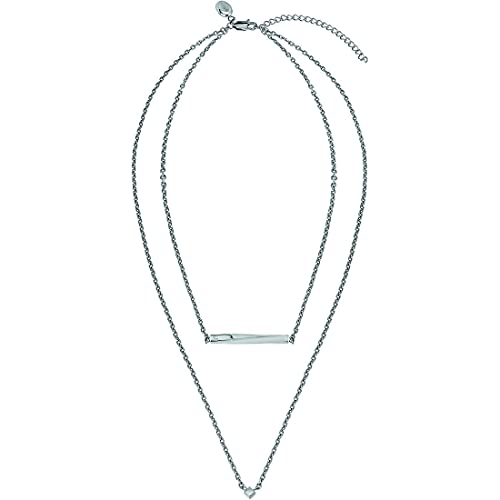  Breil, Collezione Gioiello B Essential, Bracciale, Collana e Orecchini da Donna in Acciaio, con Crystal Jewellery