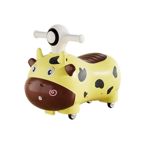 correpasillos Wiggle España Patinetes de Equilibrio de 4 Ruedas Música y Luces Almacenamiento Debajo del Asiento Juguetes for Montar for niños y niñas Triciclo(Geel)