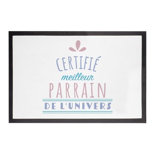Paillasson Blanc rectangulaire à message dimensions 75x50cm