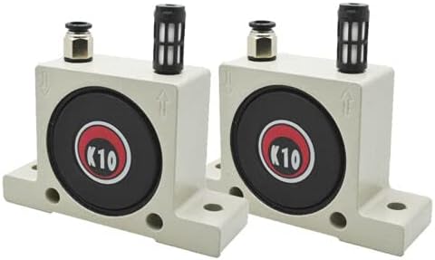 2 Pack K10 Industrial Pneumatic Turbine Ball Vibrator With Silencer & Connector
