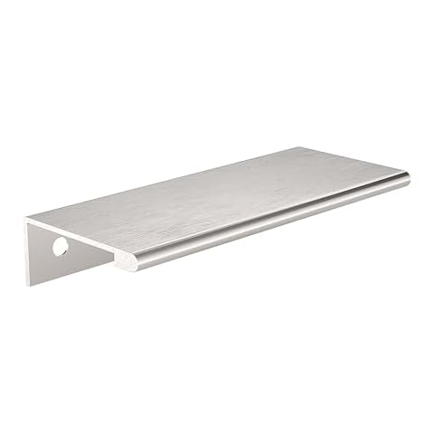 Richelieu Hardware BP989880170 Lincoln Collection 3 1/8-inch (80 mm) Center-to-Center Stainless Steel Modern Cabinet and Drawer Edge Pull Handle for Kitchen, Bathroom, and Furniture Cover
