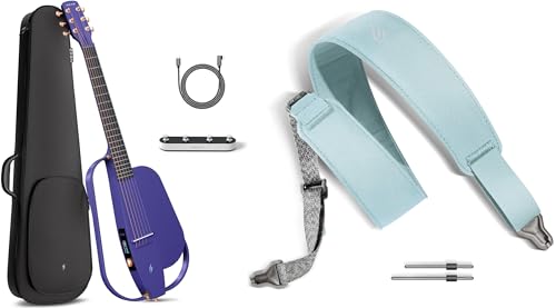 Enya NEXG 2 Basic Acoustic-Electric Guitar Carbon Fiber Travel Guitar Smart Acustica Electric Guitarra for Adults with 50W Wireless Speaker, Footswitch, and Gigbag & enya Magnetic Strap