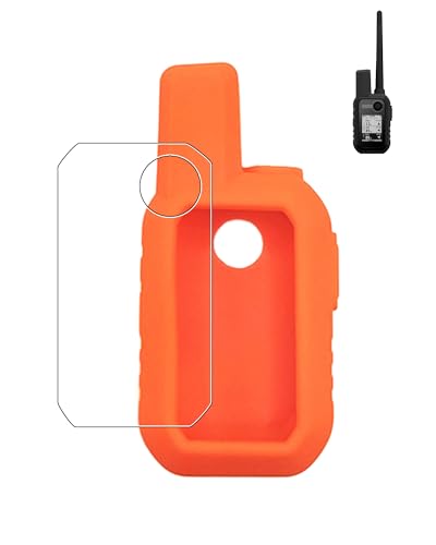 Case for Garmin Alpha 10 Handheld, FJIASTB Soft Silicone Shockproof Cover with Screen Protector (Orange)