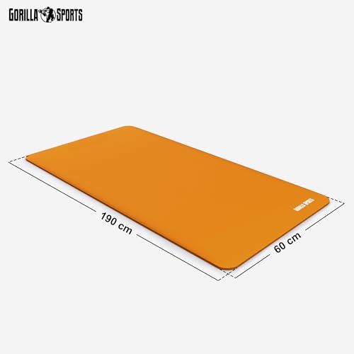GORILLA SPORTS® Yogamatte 190 x 60/100 x 1,5 cm mit Tragegurt, rutschfest – Ansicht 2
