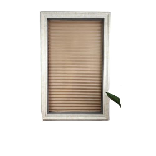 Persianas Plisadas Autoadhesivas for Ventanas, no Tejidas, Que filtran la luz y oscurecen habitación, Ideales for Dormitorio, baño decoración del hogar para Dormitorio y Hoga(Coffee,W60xH210cm 1Pc)