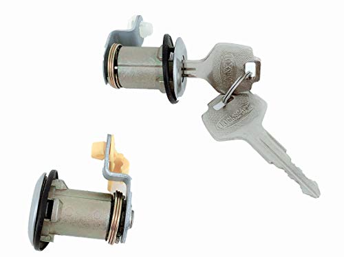 Golden Selection Door Lock Cylinder with 2 Keys Compatible with 1987-1990 Van | 1991-1997 D21 Pickup Pathfinder 2.4L L4 3.0L V6 80600-G5100 80601-G5100