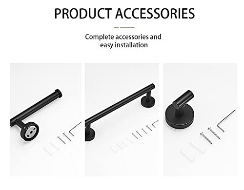 Accesorios de baño de acero inoxidable con diseño elegante negro y oro 5