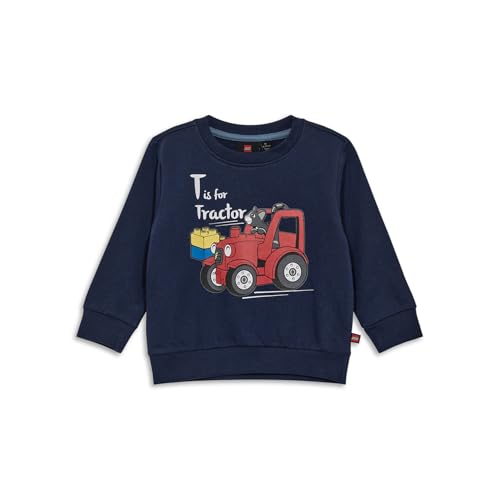 Kabooki LEGO LWSANYU 200 DUPLO Sweatshirt Jungen Weiches Bio-Baumwolle Mit Traktor & Katzenmotiv Bequeme Rippbündchen
