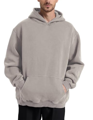 Image of Hatant Oversized Hoodie Sweatshirts for Men Couples Heavyweight Hoodies Pullover Vintage Mens Acid Wash Sweaters Clothes 2026