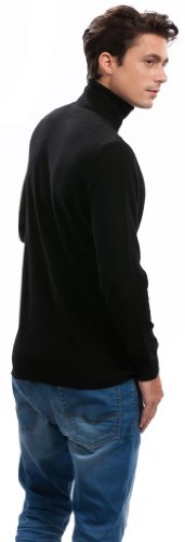 Men's Turtleneck Sweater - 100% Cashmere Long Sleeve Timeless Pullover Fitted4