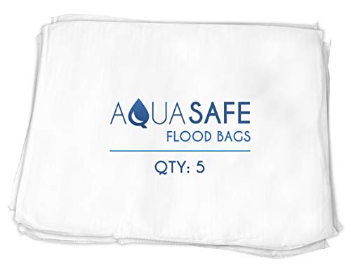 AquaSafe Flood Bags, Water Absorbent Flood Barrier and Super Absorbent Pad, 16