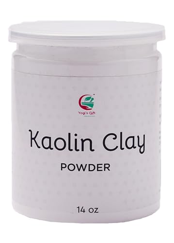 Kaolin Clay Powder (14 oz) 100% Natural White Clay Powder for Soap Making White Clay Mask & Bath Bombs | By Yogis Gift