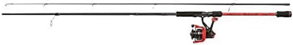Abu Garcia Max X Spinning Combo, Fishing Rod and Reel Combo, Spinning Combos, Predator Fishing,Pike/Perch/Zander/Trout, Unisex, Black / Red, 1.83m | 2-12g