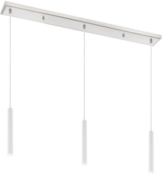 Z-Lite 917MP12-WH-LED-3LBN 3 Light Island/Billiard, Brushed Nickel