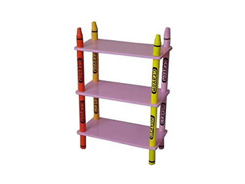 Bebe Style Childrens Wooden Crayon Themed 3 Tiered Shelves …