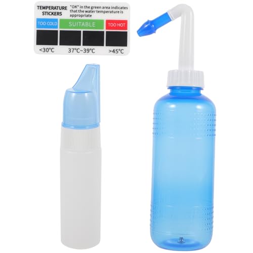 WOFASHPURET 1juego Botella De Lavado Nasal De Limpiador Nasal Portátil Para Irrigación Incluye y Pulverizador Para Diaria