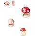 IEUDNS Hamster Water Bottle Mushroom Shape Leakproof Creative Cage Accessories with Stand for Hamsters Small Animals Rat Mice Gerbil, Red