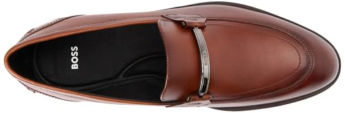 BOSS Men's Tayil_Loaf_lthw Loafer, Medium Brown, 10 UK3