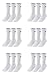 Produktbild Nike 18 Paar Socken Herren Damen Sparset Tennissocken Sportsocken Laufsocken Paket Bundle SX4508 Weiß Schwarz Grau, Sockengröße:42-46, Farbe:weiß/weiß/weiß