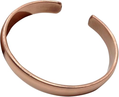 Copper Bangle Bracelet | Adjustable Open Cuff Design | Classic Handmade Kada | Stylish Unisex Wristwear for Daily & Casual Wear (8.5 Inch)