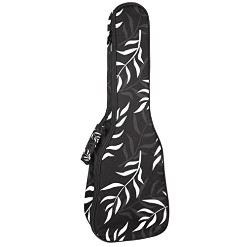 Sac pour ukulélé de concert et soprano avec rembourrage de 10 mm motif plantes