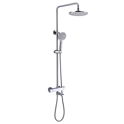 Ensemble de douche thermostatique en chrome poli haute brillance
