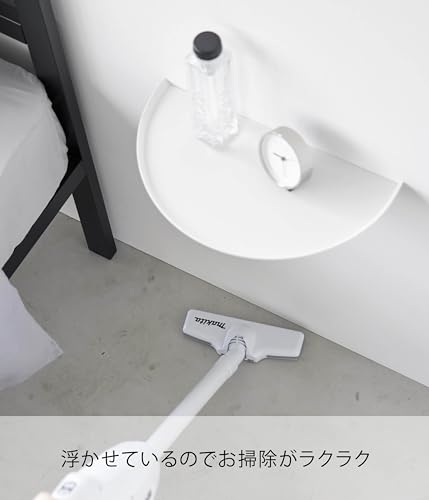 Étagère murale ronde YAMAZAKI Tower en acier blanc 40x22cm - 8