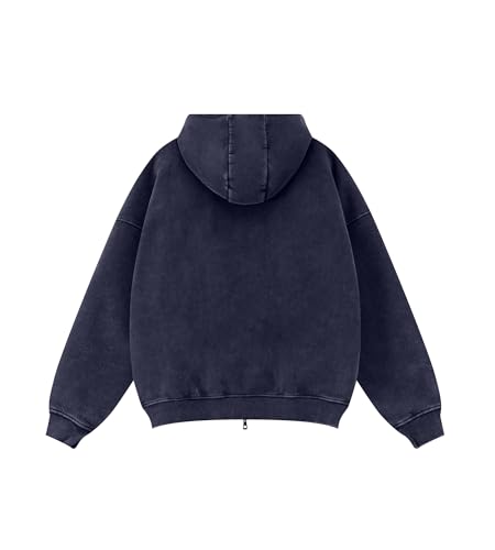 Colorful world Mens Vintage Zip Up Hoodie Oversized Acid Wash Fleece Streetwear Sweatshirt Heavyweight Women Fleece Hoodies2