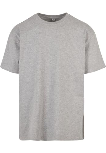 Build Your Brand BY102-Heavy Oversize Tee, T-Shirt Uomo, Grigio (Grey), XS