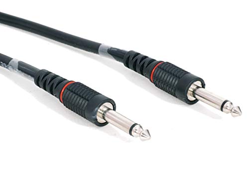 Image of SeCro 6.35mm Jack Mono Audio Instrument Cable for Mixer, Electric Guitar, Amplifier, Speaker - 4 Meter, Black