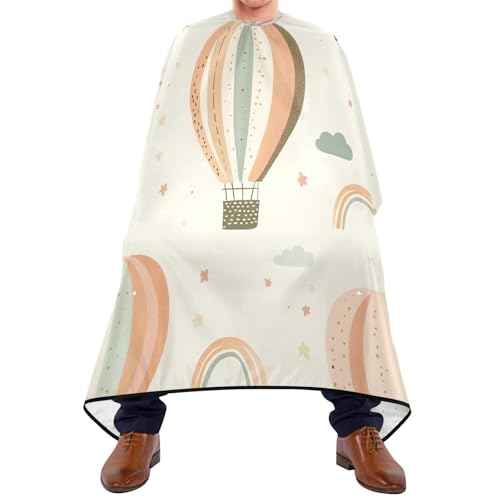 Kigai Hot Air Balloon Hair Cutting Cape for Men & Women Waterproof Barber Cape Professional Hairdressing Salon Styling Apron with Adjustable Closure Snap