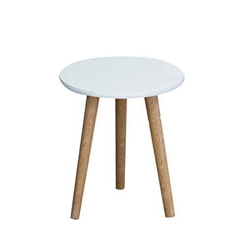 HTLLT Storage Table Balcony Coffee Table Wooden Small Round Table Bedr