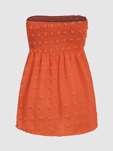 Flamingals Women's Tube Tops Summer Sexy Trendy Bandeau Backless Off The Shoulder Tank Tops3