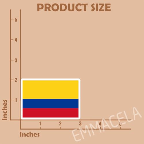 Image of (3PCS) Colombia Flag stickers, Countries Flag Stickers - Waterproof Vinyl Decals For Laptops, Tumblers, Water Bottles, Books, Scrapbooks, Size 3 x 2 Inch
