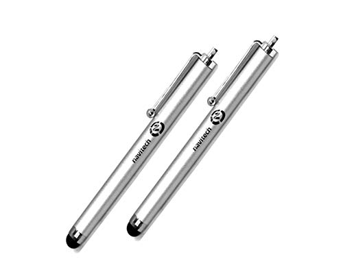 Navitech Twin Pack Stylus Pens - Aluminium Metal Universal Stylus Pen - Compatible with The Xiaomi Mi 9 Lite
